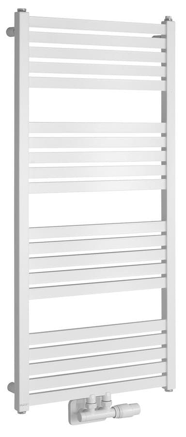 GRUNT grzejnik łazienkowy 500x1050 mm, podłaczenie środkowe, biały