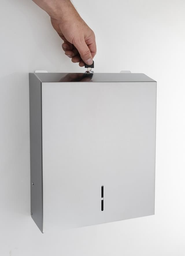 Podajnik ręczników papierowych 285x370x105mm, stal nierdzewna mat