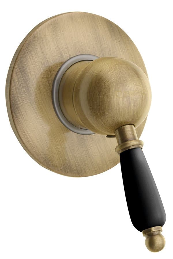 KIRKÉ BLACK bateria prysznicowa podtynkowa, 1 wyjście, uchwyt czarny, brąz