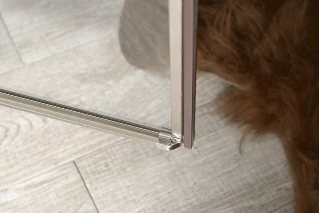 ANTIQUE drzwi obrotowe 800mm, prawe, szkło czyste, brąz, jasny odcień