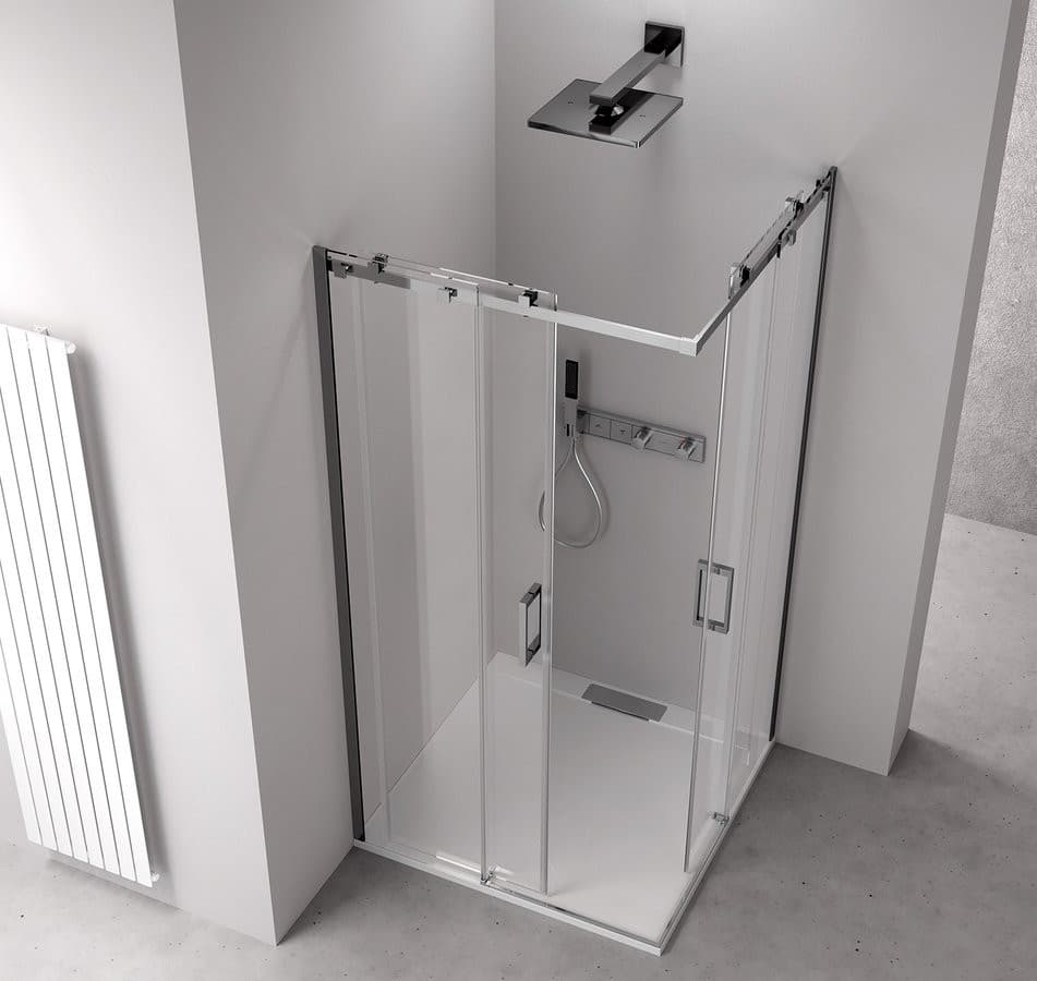 THRON SQUARE kabina prysznicowa prostokątna 1100x800mm, rolki kanciaste, wejście z rogu