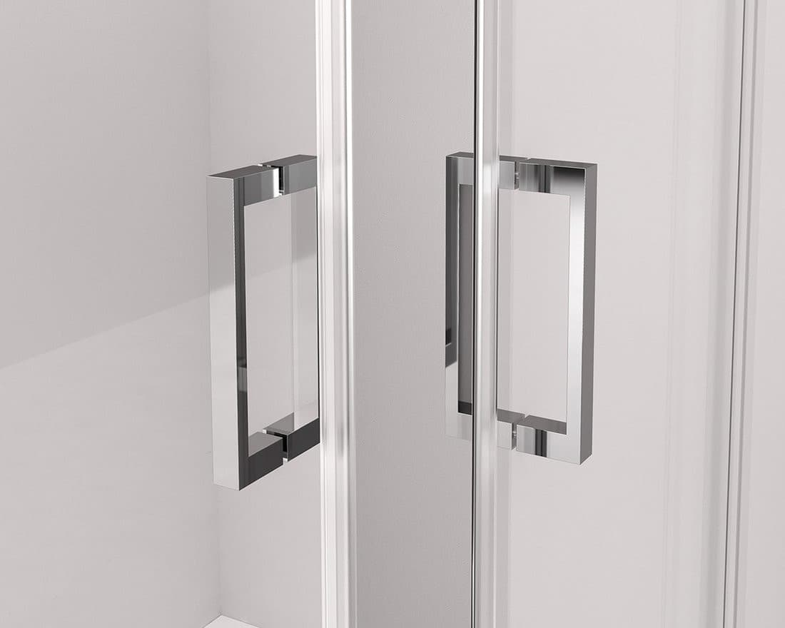 THRON SQUARE kabina prysznicowa prostokątna 1100x800mm, rolki kanciaste, wejście z rogu