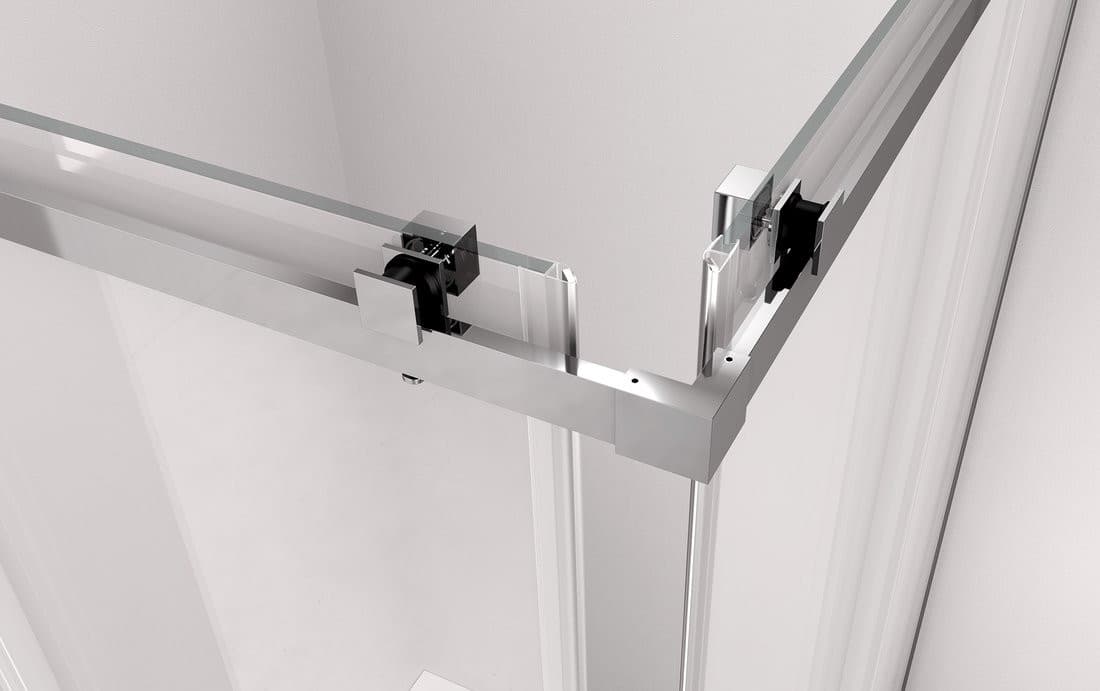 THRON SQUARE kabina prysznicowa prostokątna 1100x800mm, rolki kanciaste, wejście z rogu