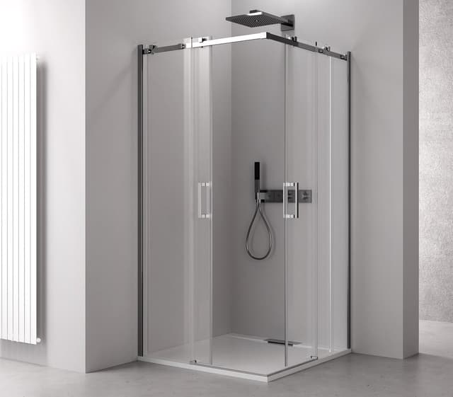 THRON SQUARE kabina prysznicowa prostokątna 1100x800mm, rolki kanciaste, wejście z rogu