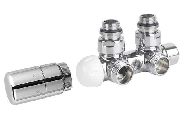 TWIN zestaw przyłączeniowy zespolony, termostatyczny, prawy, chrom