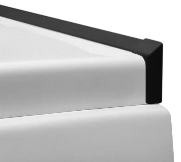 Listwa do wanien i brodzików, 2szt 1950mm, 2szt łącznik narożny, 2szt zaślepka, czarny