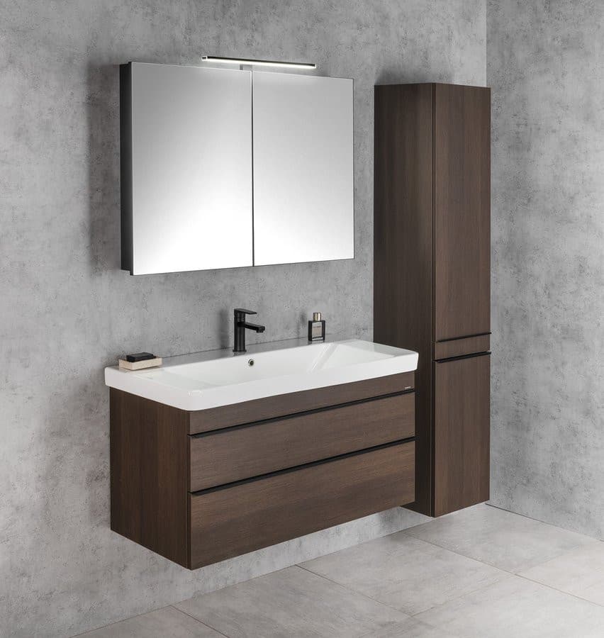 SITIA szafka umywalkowa 101,4x50x44,2cm, 2 szuflady, sosna rustykalna