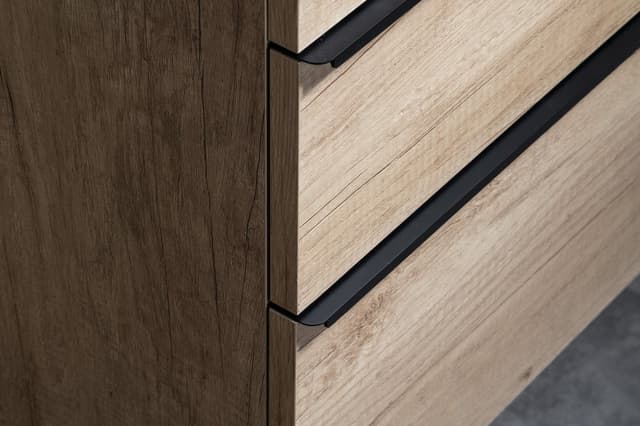 SITIA szafka umywalkowa 101,4x50x44,2cm, 2 szuflady, dąb Alabama