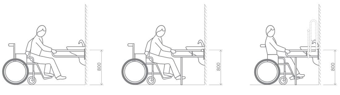 HANDICAP poręcz składana z nogą podporową 813mm, stal nierdzewna polerowana