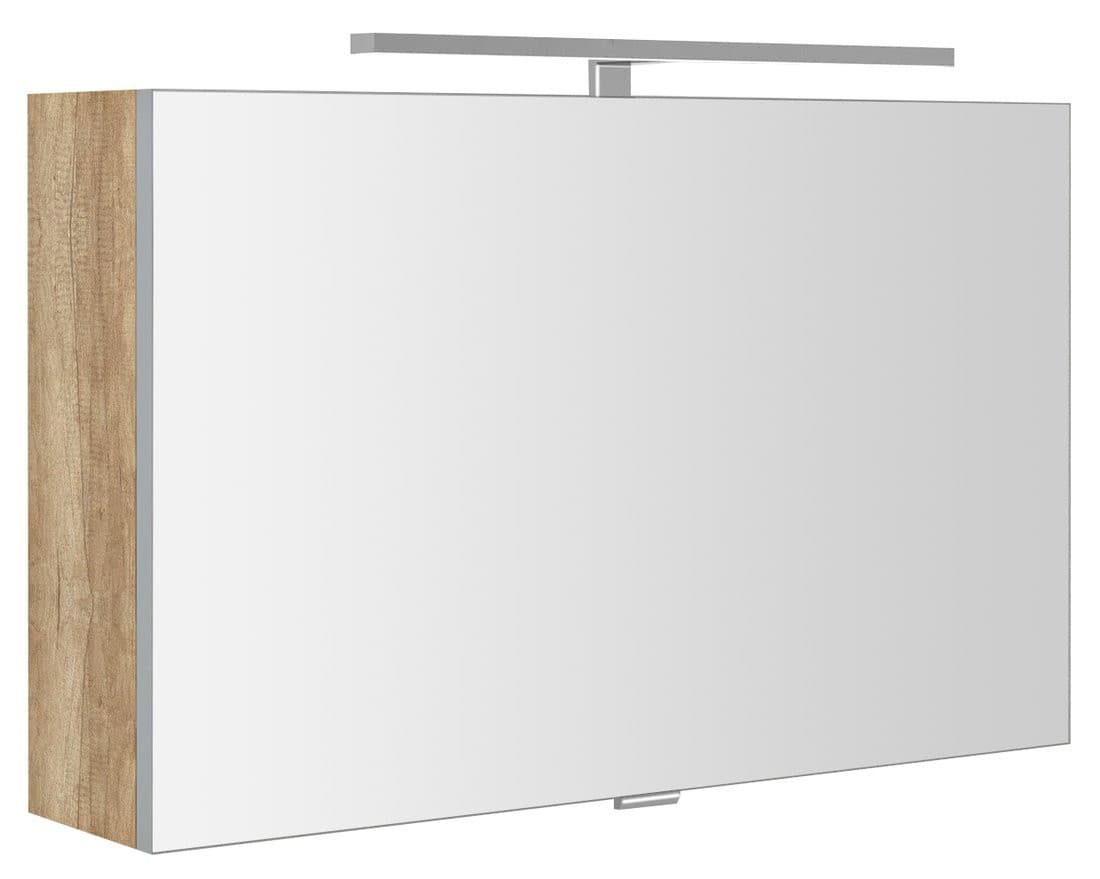 CLOE szafka z lustrem, oświetlenie LED 80x50x18cm, dąb Alabama