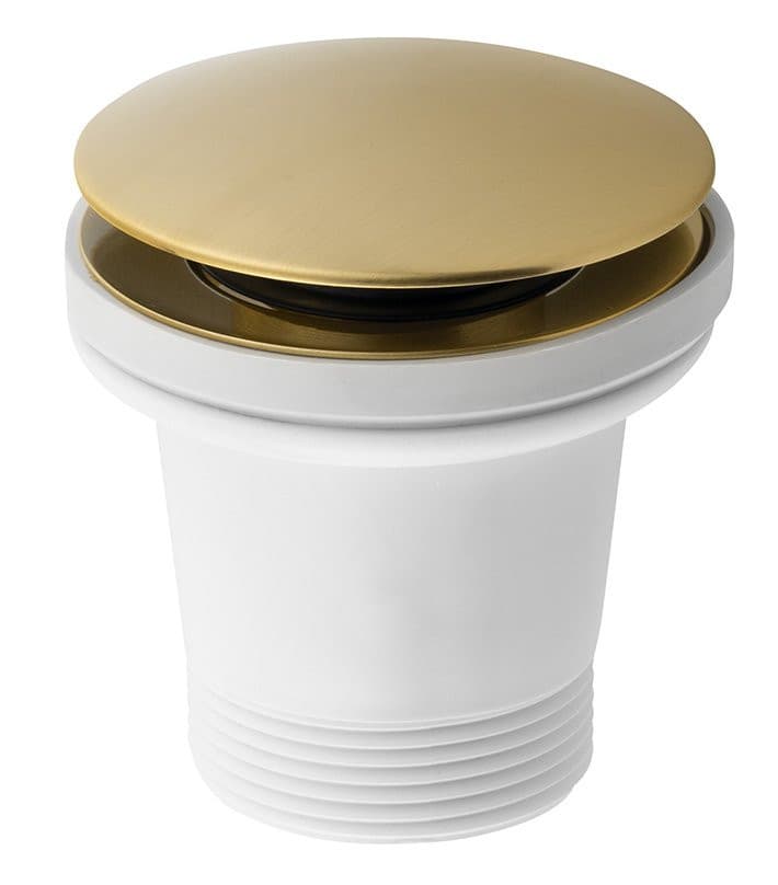 Odpływ wannowy 6/4", klik-klak, do wanny bez przelewu, złoto mat