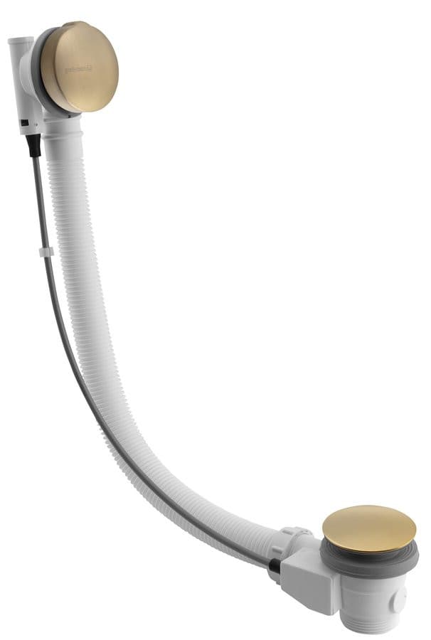 Zestaw odpływowy z korkiem automatycznym, długość 575mm, korek 72mm, złoty mat