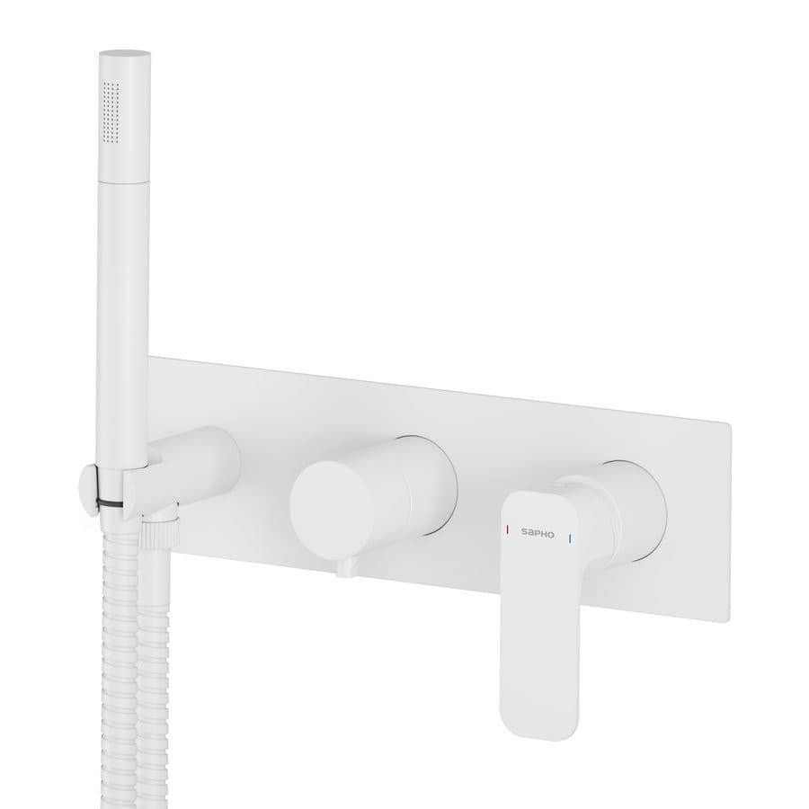 SPY podtynkowa bateria prysznicowa/wannowa, 3 funkcje, biały mat