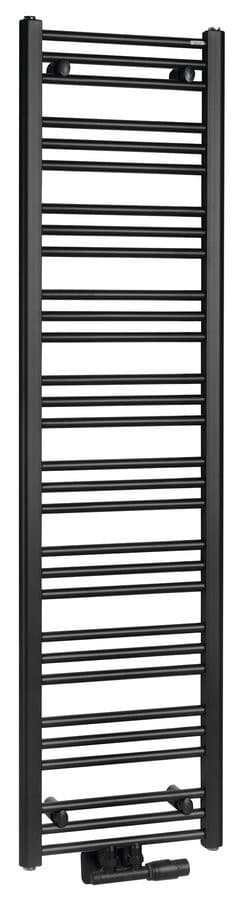 ALBRECHT grzejnik 400x1570 mm, podłączenie środkowe, czarny mat