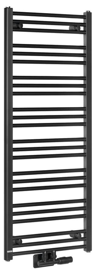 ALBRECHT grzejnik 500x1250 mm, podłączenie środkowe, czarny mat