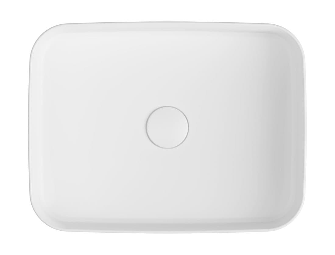 INFINITY RECTANGLE umywalka ceramiczna nablatowa 50x36cm, biały mat
