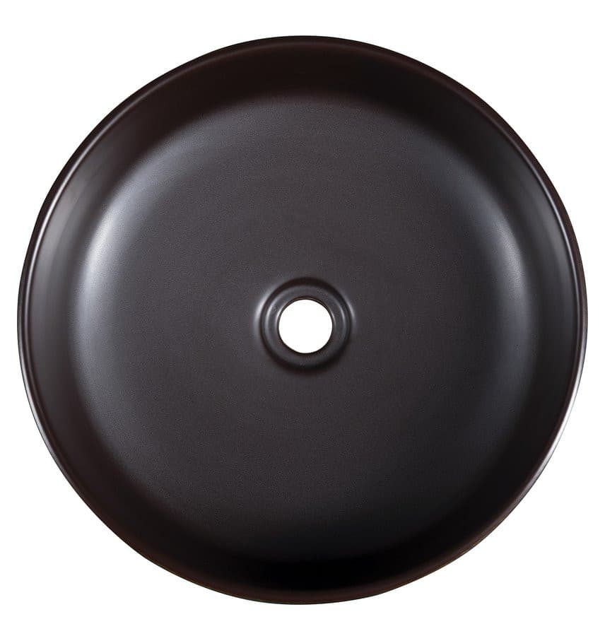 PRIORI umywalka ceramiczna nablatowa Ø 41 cm, niebieski/brązowy