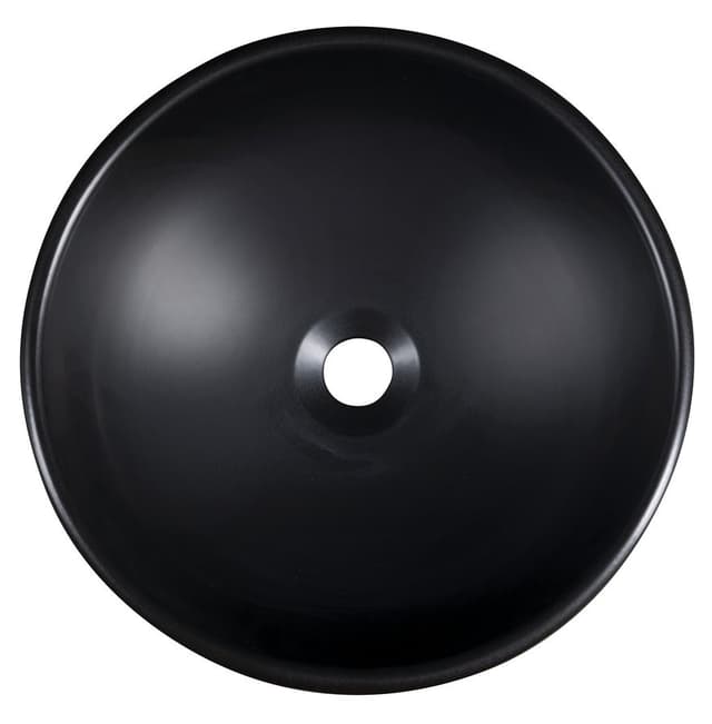 PRIORI umywalka ceramiczna nablatowa Ø 41cm, czarny z niebieskim wzorem