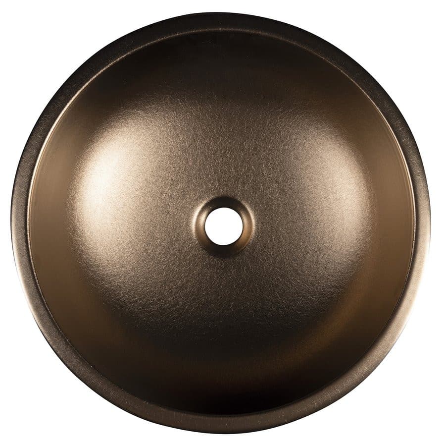 PRIORI umywalka ceramiczna nablatowa Ø 41 cm, miedź/niebieski ze wzorem