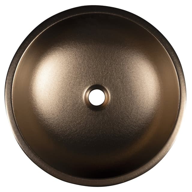 PRIORI umywalka ceramiczna nablatowa Ø 41 cm, miedź/niebieski ze wzorem