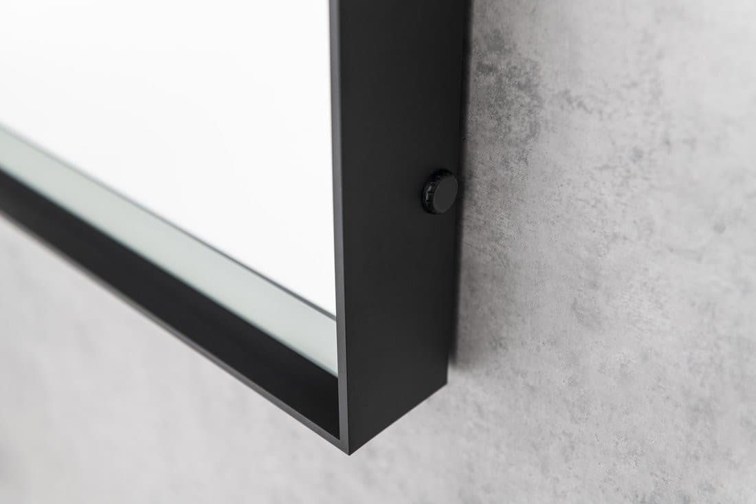 Lustro SORT z oświetleniem LED 60x80cm, bezdotykowy czujnik IR, 2700-6500K, czarny mat
