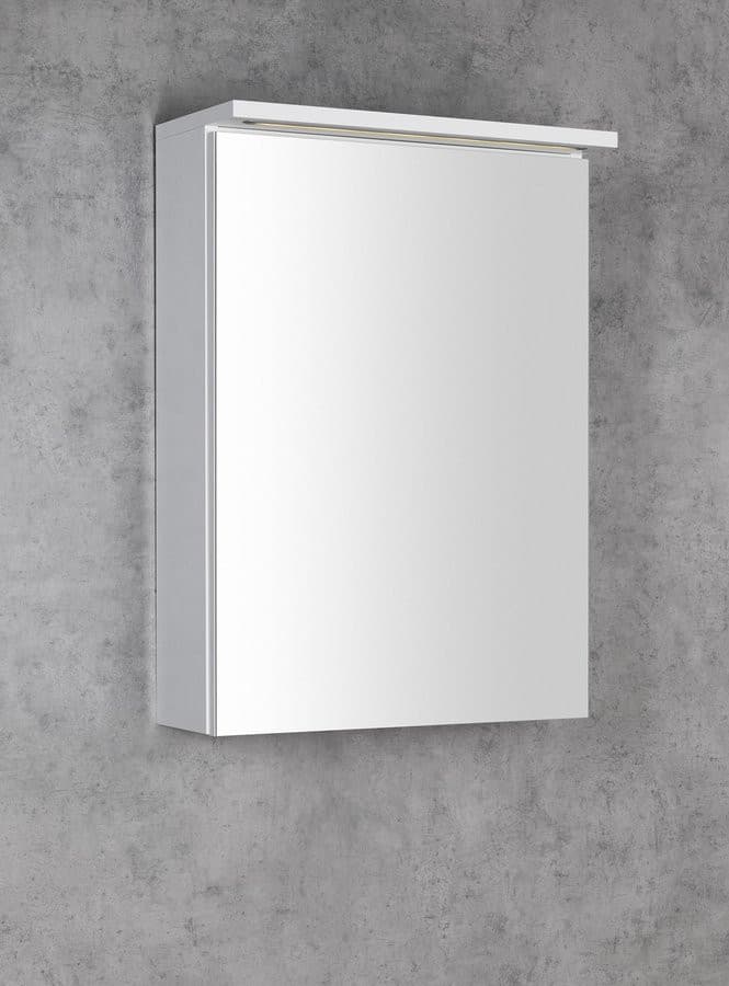 KAWA STRIP szafka z lustrem, oświetlenie LED 50x70x22cm, biały