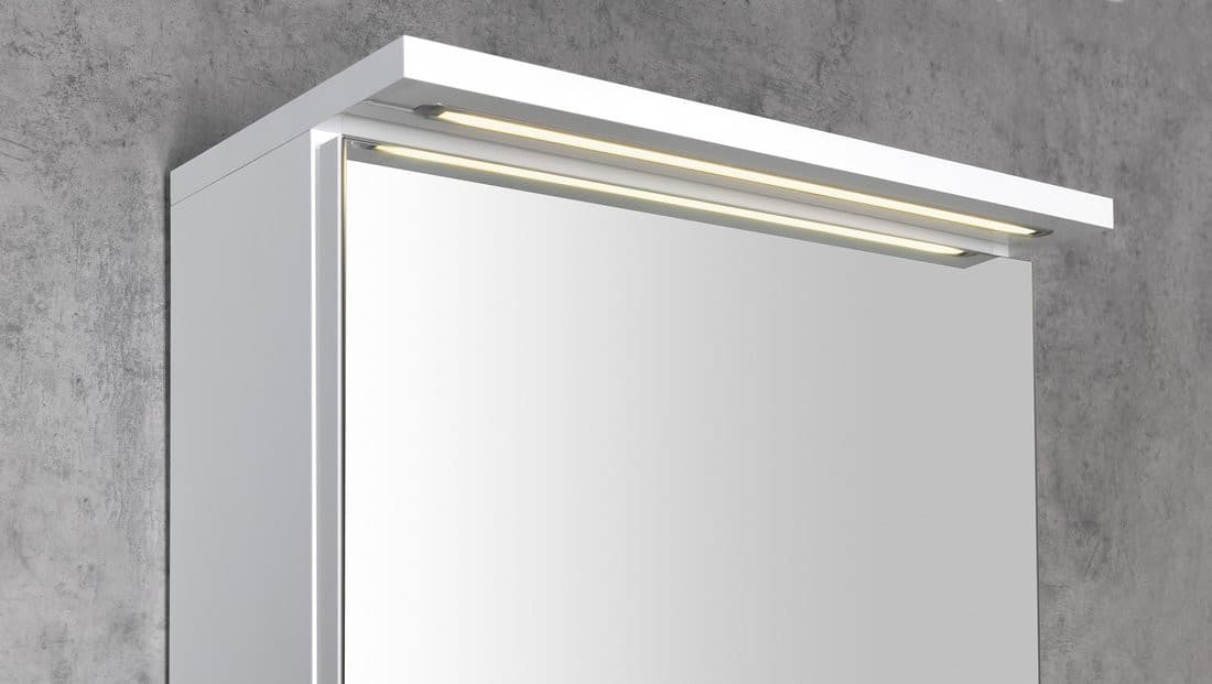 KAWA STRIP szafka z lustrem, oświetlenie LED 50x70x22cm, biały