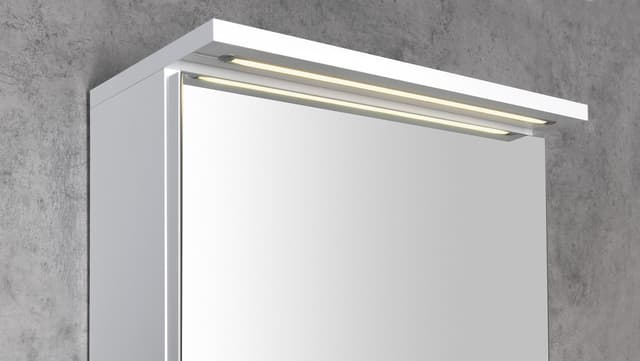 KAWA STRIP szafka z lustrem, oświetlenie LED 50x70x22cm, biały