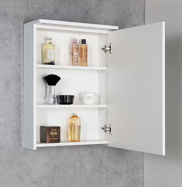 KAWA STRIP szafka z lustrem, oświetlenie LED 50x70x22cm, biały