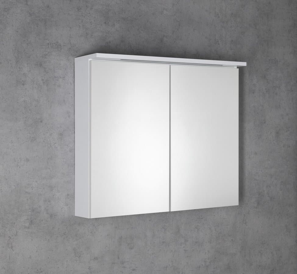 KAWA STRIP szafka z lustrem, oświetlenie LED 80x70x22cm, biały