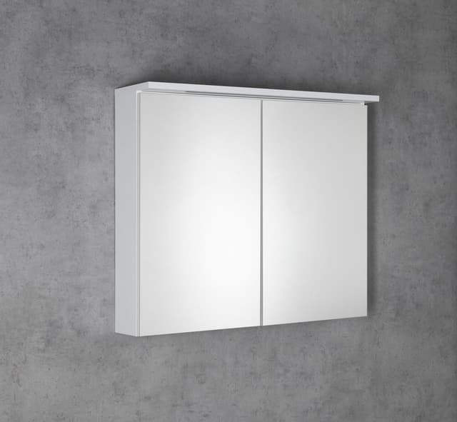 KAWA STRIP szafka z lustrem, oświetlenie LED 80x70x22cm, biały