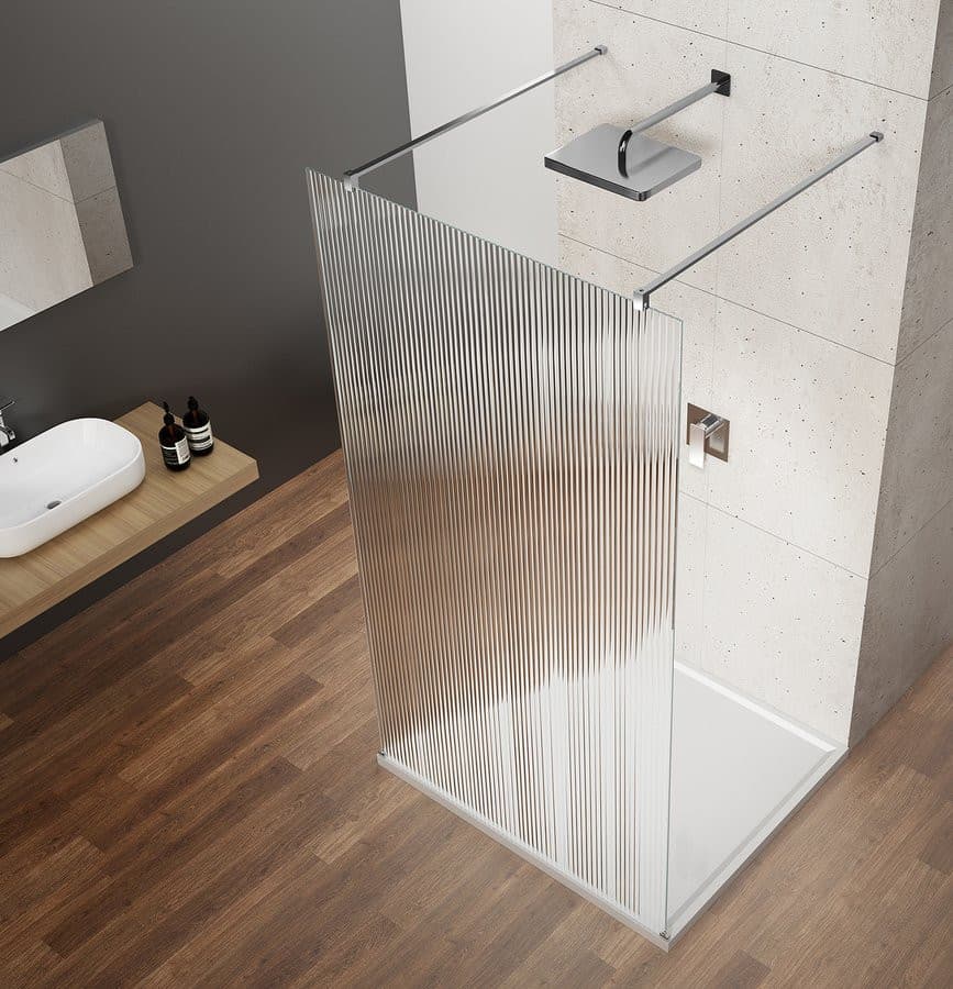 VARIO CHROME jednoczęściowa kabina przysznicowa Walk-In, szkło nordic, 1100 mm