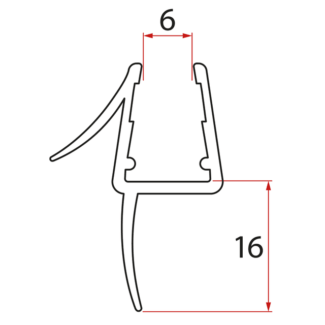 LEGRO zestaw uszczelek dolnych do kabiny prysznicowej, GL2290, 425 mm