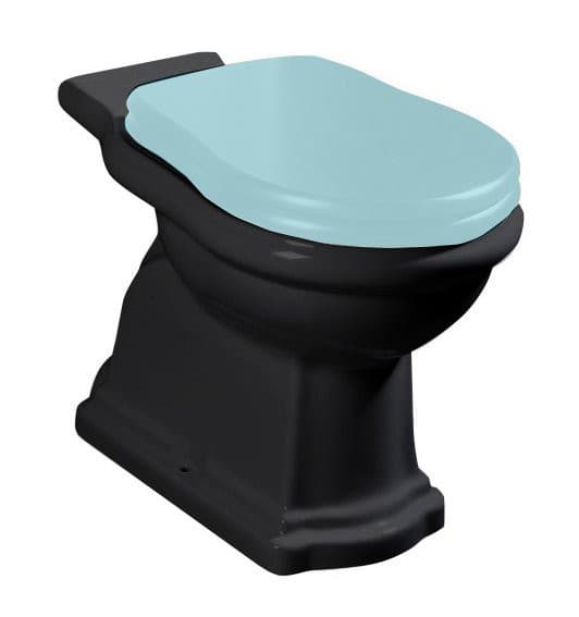 RETRO misa do kompaktu WC 38,5x72cm, odpływ pionowy, czarny mat