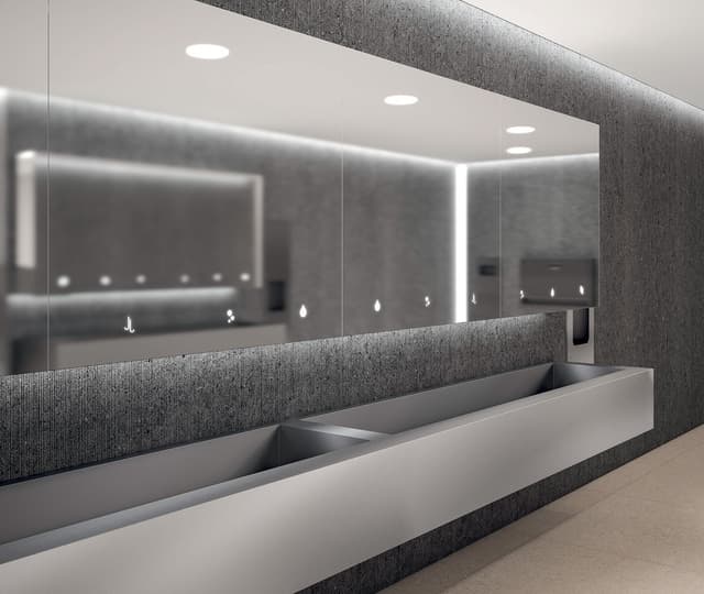 TOWEL Szafka z lustrem 90cm z automatycznym dozownikiem mydła, z baterią i dozownikiem ręczników papierowych