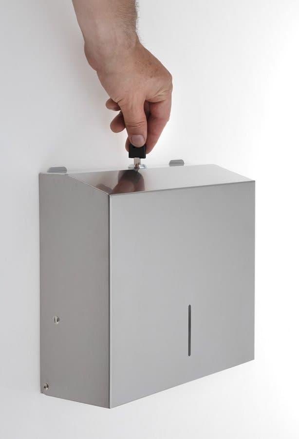 Podajnik na ręczniki papierowe 270x265x115mm, stal nierdzewna mat