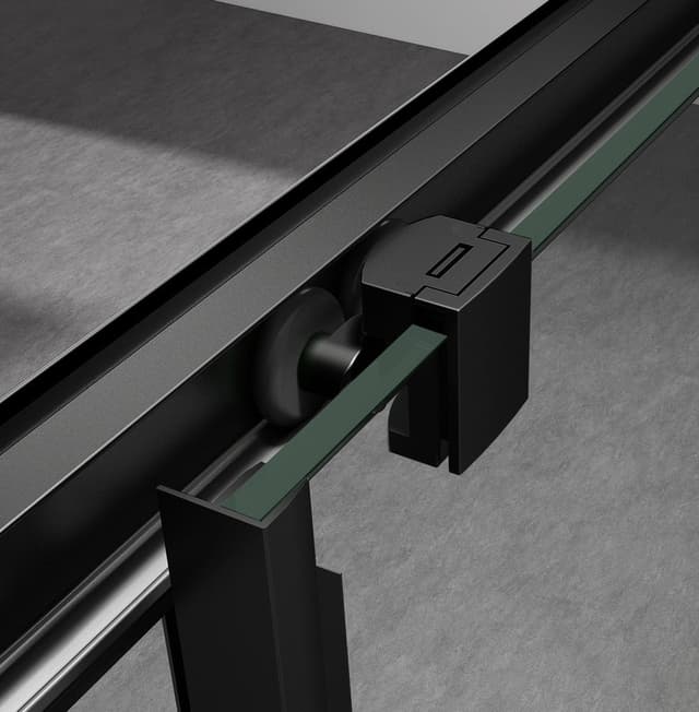 SIGMA SIMPLY BLACK kabina prysznicowa 900x900 mm, wejście z rogu, Brick szkło