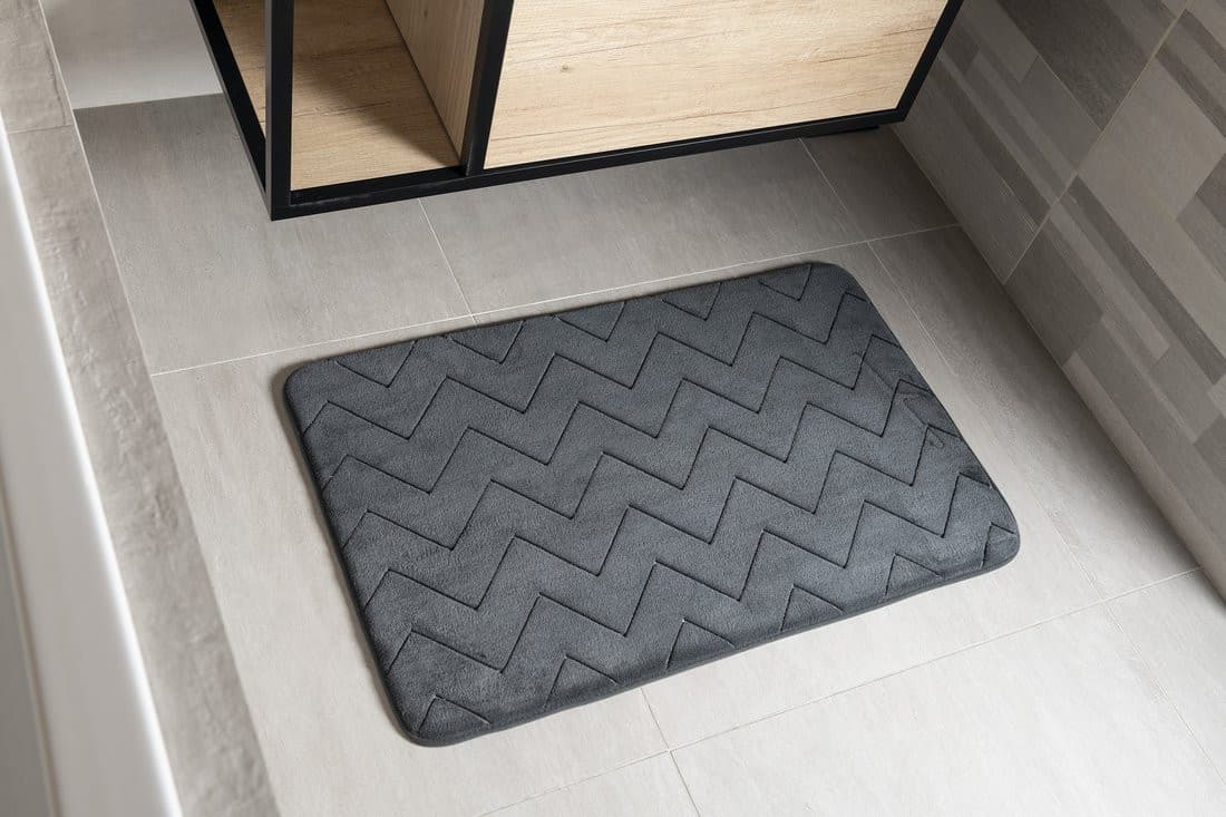 MOUSSE dywanik łazienkowy, 50x80cm, 100% polyester, antypoślizgowa, antracyt