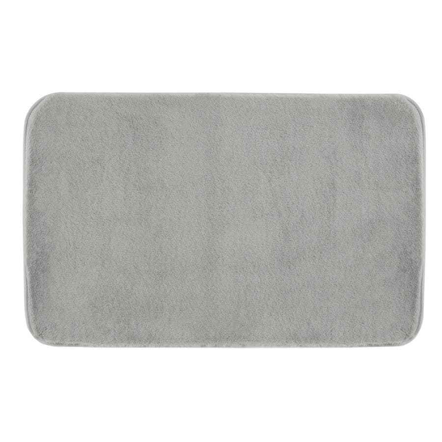 FUZZY dywanik łazienkowy, 50x80cm, 100% polyester, antypoślizgowa, szary