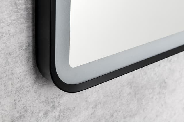 SWIDA lustro z oświetleniem LED 60x80cm, czujnik dotykowy, ściemnialne, czarny mat