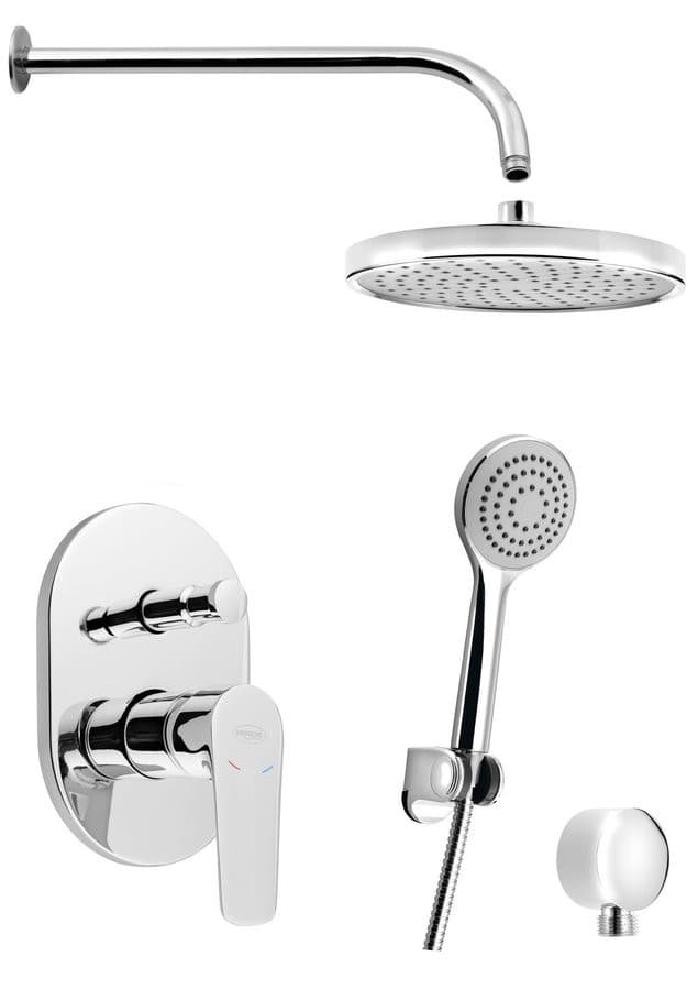 LOTTA zestaw prysznicowy z baterią podtynkową, 2 wyjścia, chrom