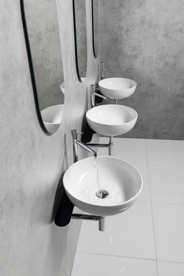 TETRIS wspornik pod umywalkę z otworem na baterię po prawej stronie, czarny mat