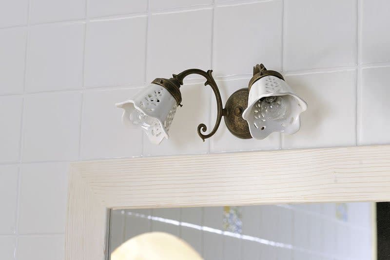 BRINDISI oświetlenie E14 2x40W, 230V, IP21, ceramiczny klosz, brąz