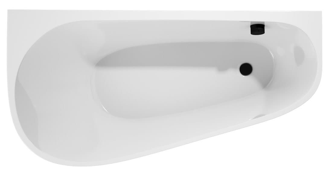 PROJEKTA DL MONOLITH wanna przyścienna 156x77x60cm, biały/czarny