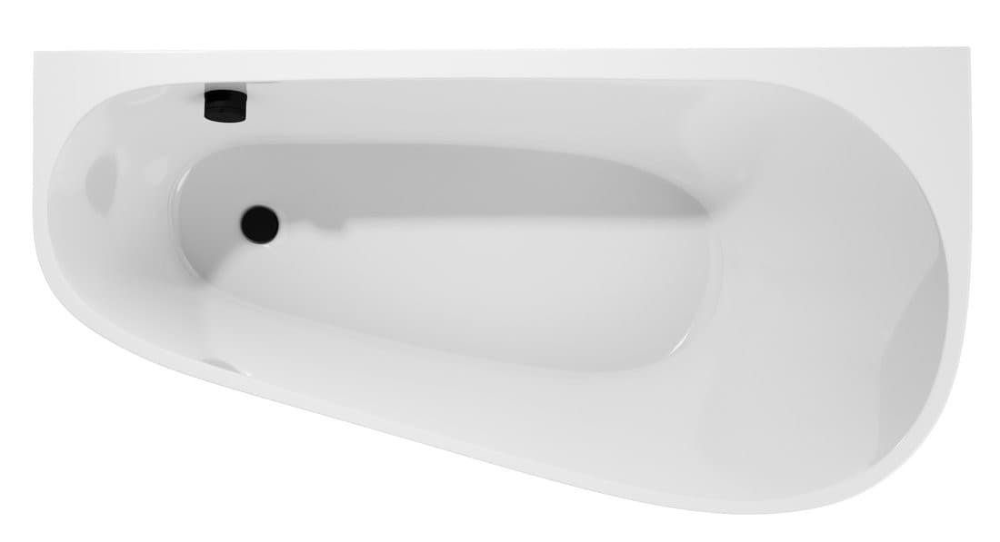 PROJEKTA DR MONOLITH wanna przyścienna 156x77x60cm, biały/czarny