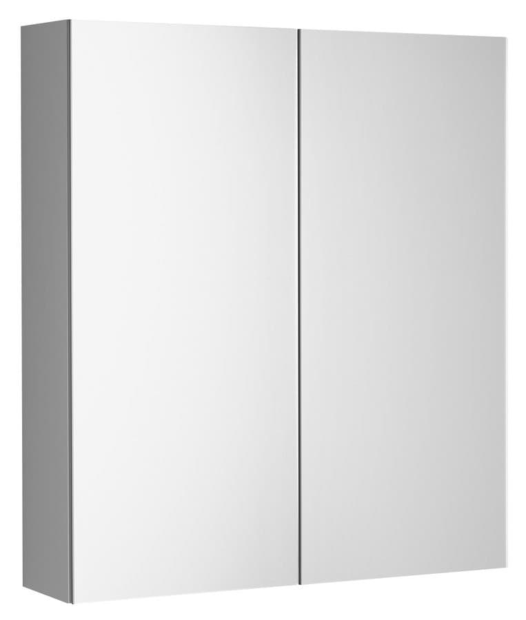 NEON szafka z lustrem, obustronne drzwiczki lustrzane, 60x66,5cm, biała