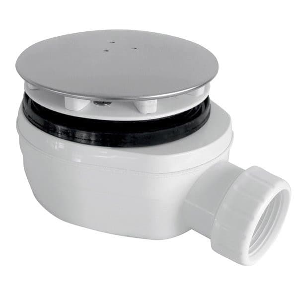 GELCO syfon do brodzików, średnica 90mm, DN40, niski, pokrywa ze stali nierdzewnej połysk