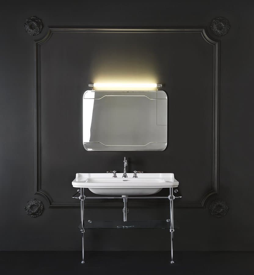 WALDORF umywalka ceramiczna 120x55cm, z 3 otworami na baterię, biały