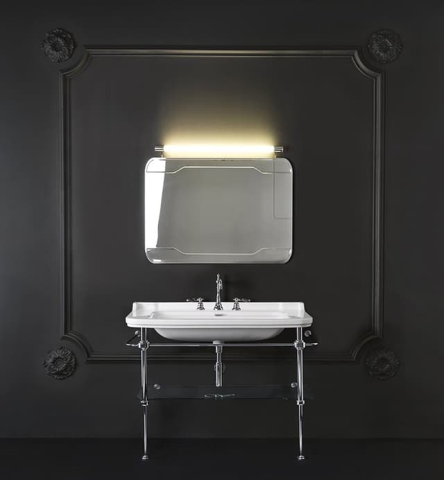 WALDORF umywalka ceramiczna 120x55cm, z 3 otworami na baterię, biały