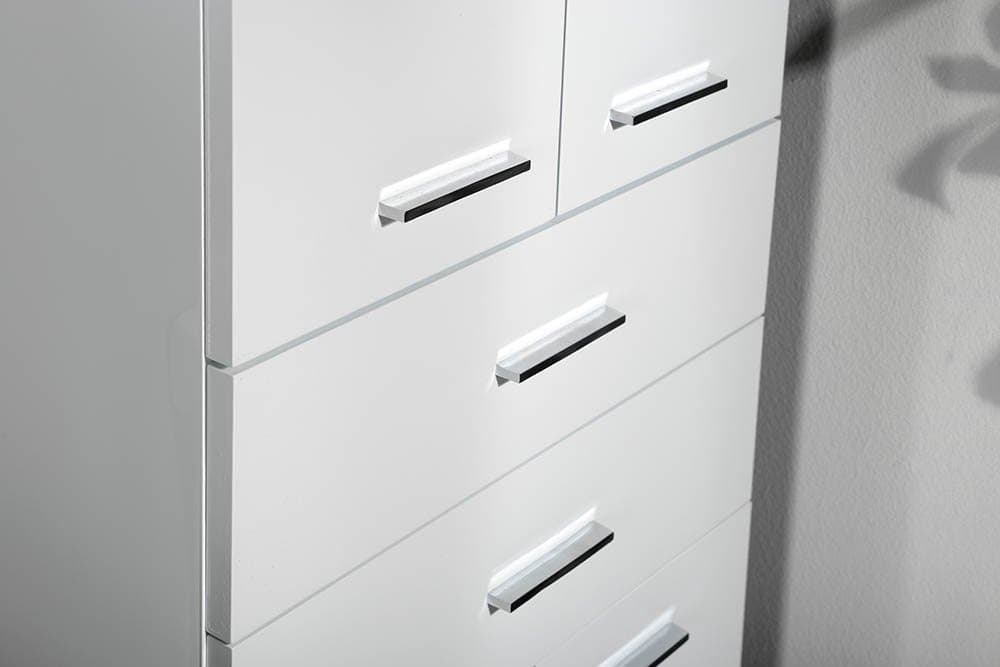 ZOJA/KERAMIA FRESH szafka wysoka, z szufladami 50x184x29cm, biała